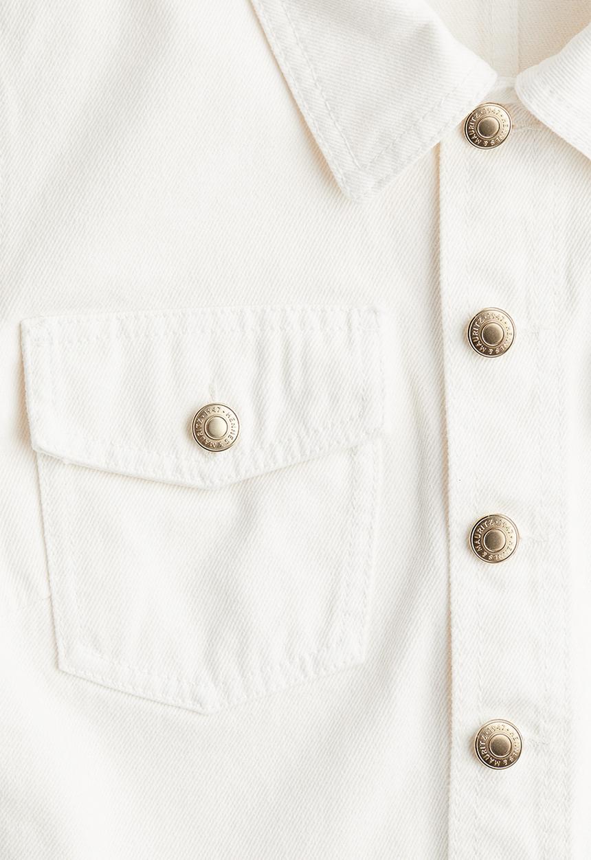 H&M - Denim playsuit - white