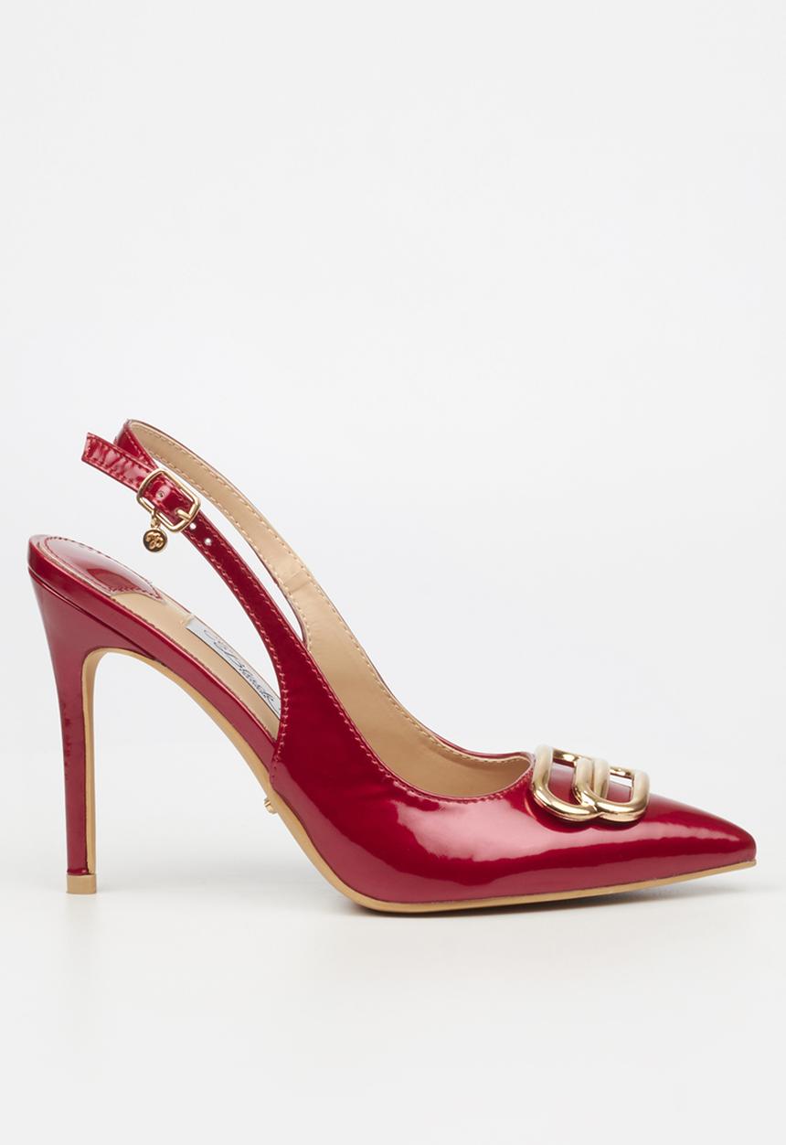Miss Black - Lola 57 slingback heel - red