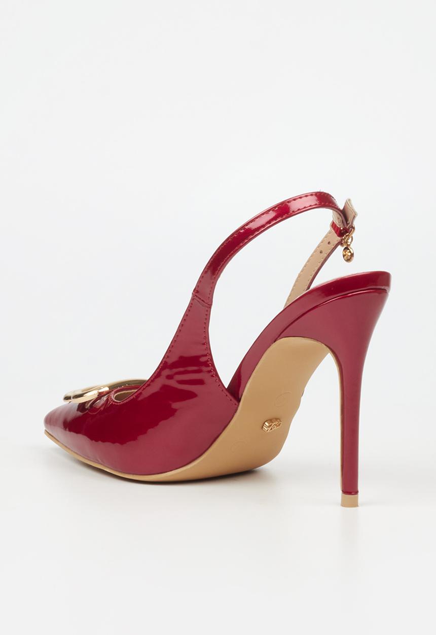 Miss Black - Lola 57 slingback heel - red