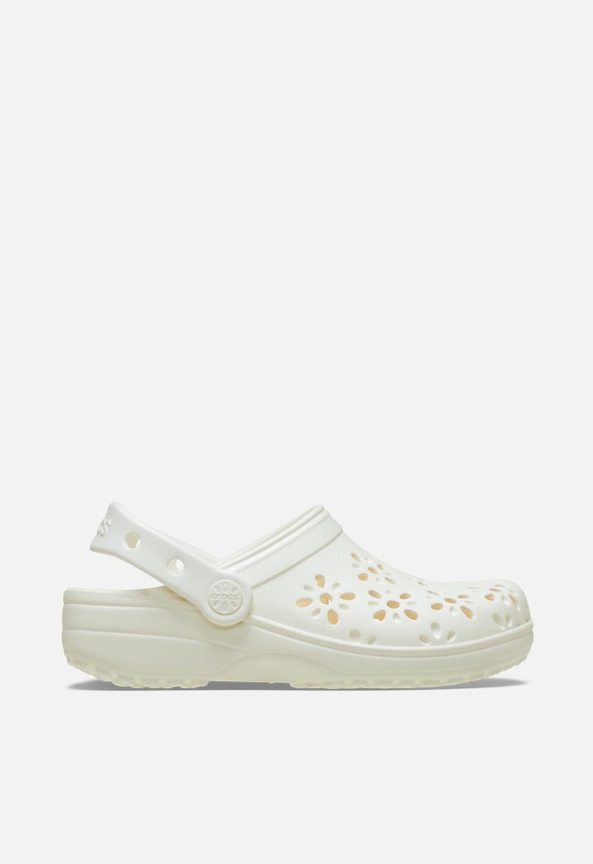 Crocs - Classic Floral Cut Out Clog K - Chalk