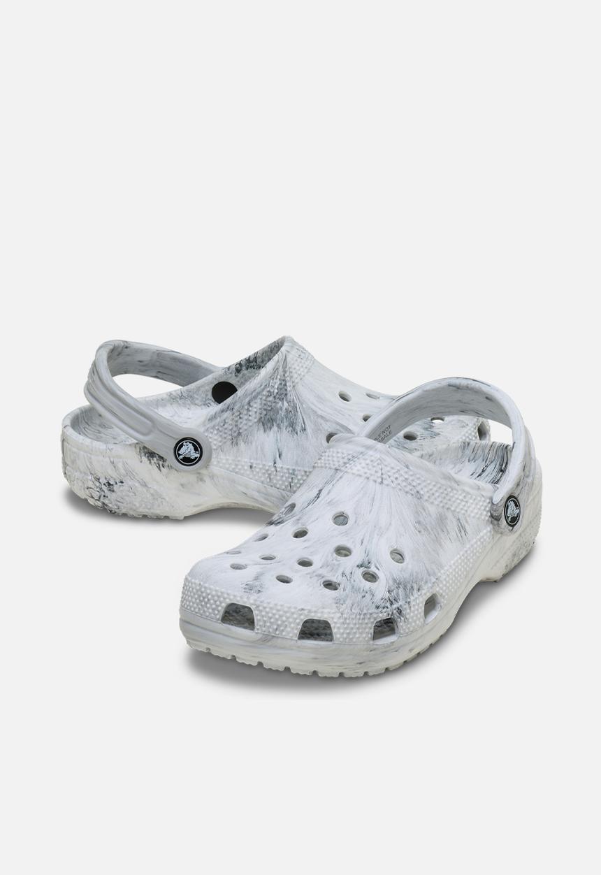Crocs - Clsc Watercolor Marbled Clog K-Grey Swirl