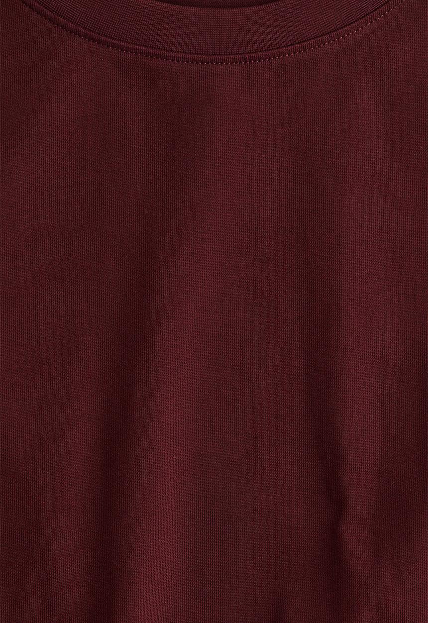 H&M - Waisted t-shirt dress - burgundy