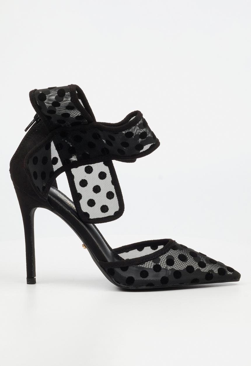 Miss Black - Dott 1 polka dot heel - black