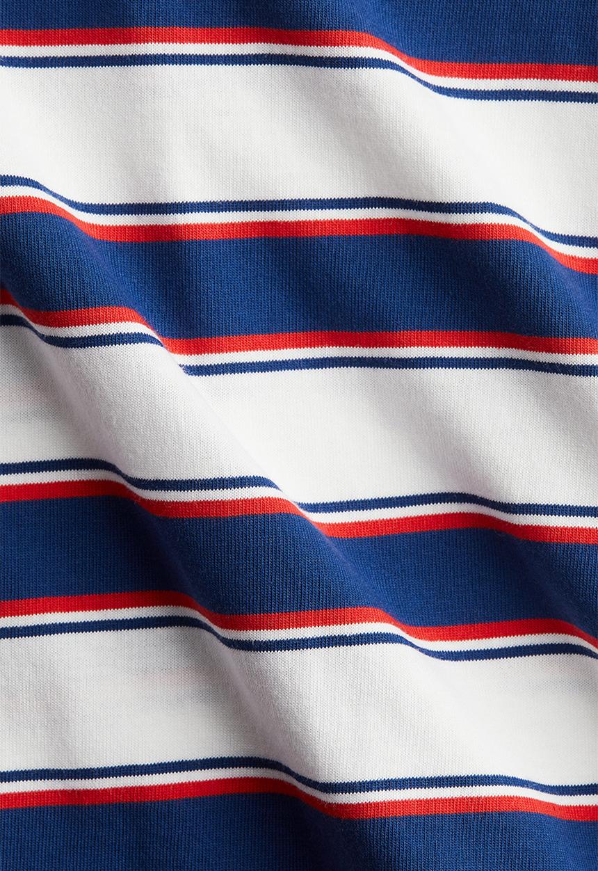 H&M - Cotton rugby shirt - dark blue striped