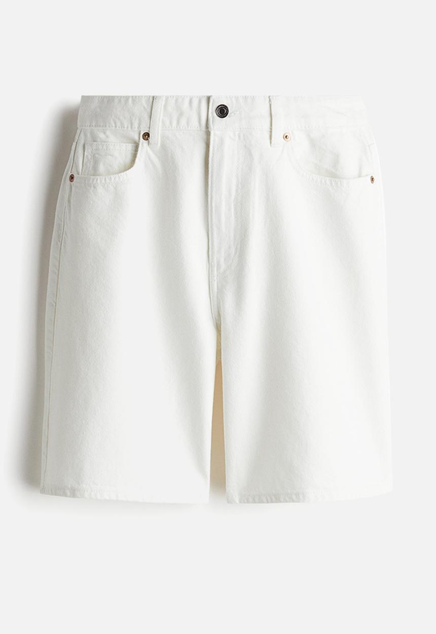 H&M - Denim bermuda shorts - white
