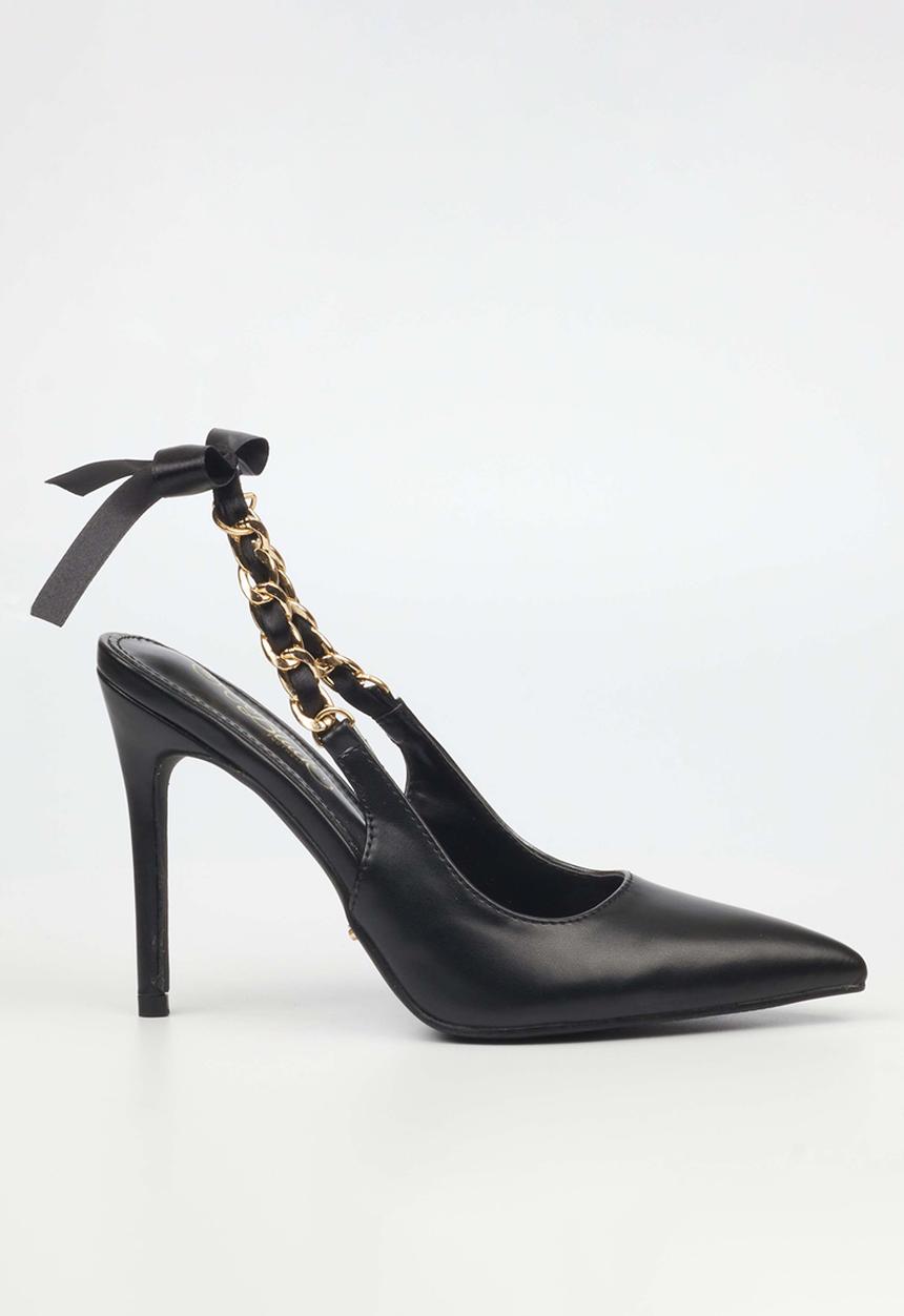 Miss Black - Lola 29 slingback heel - black