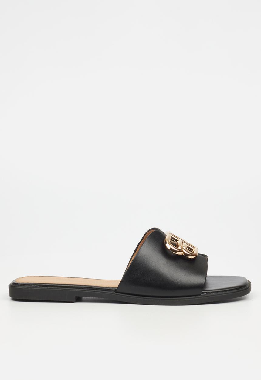 Miss Black - Syrup 1 flat sandal - black