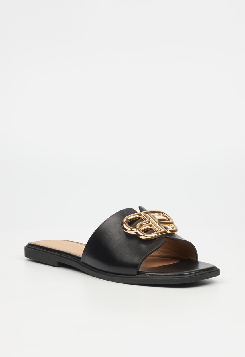 Miss Black - Syrup 1 flat sandal - black