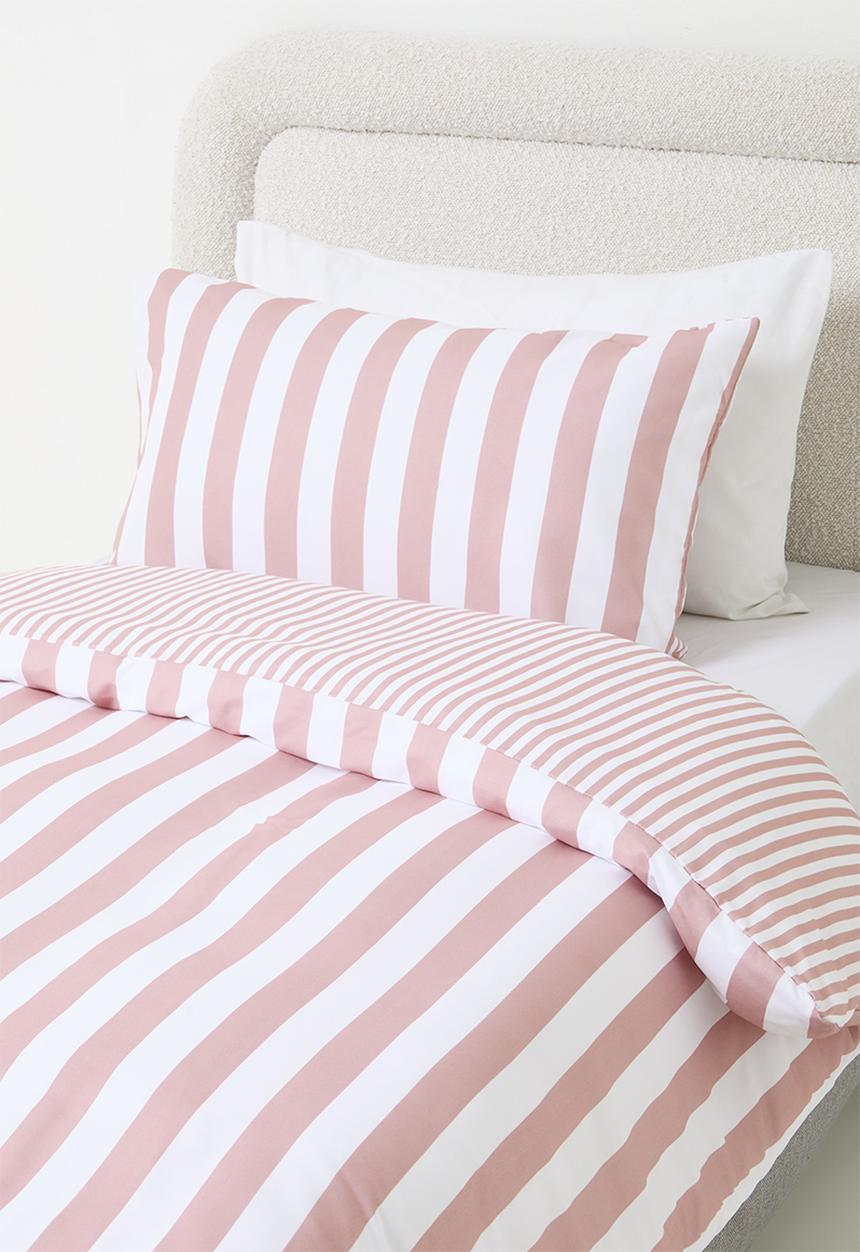 Sixth Floor - Stripe duvet cover - Blush