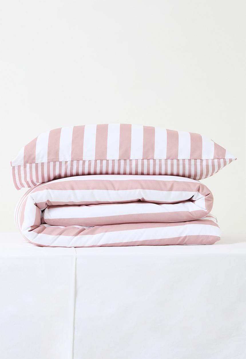 Sixth Floor - Stripe duvet cover - Blush
