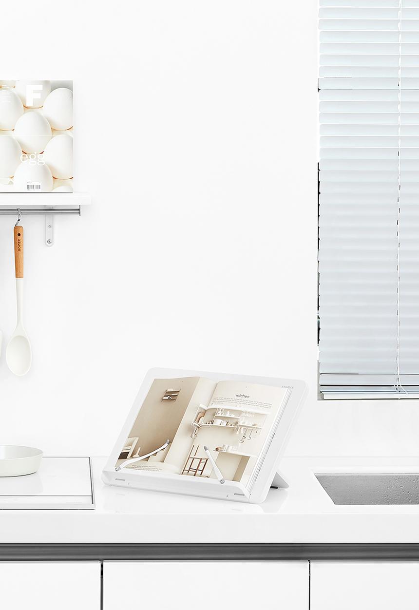Litem - Flip recipe book stand - white
