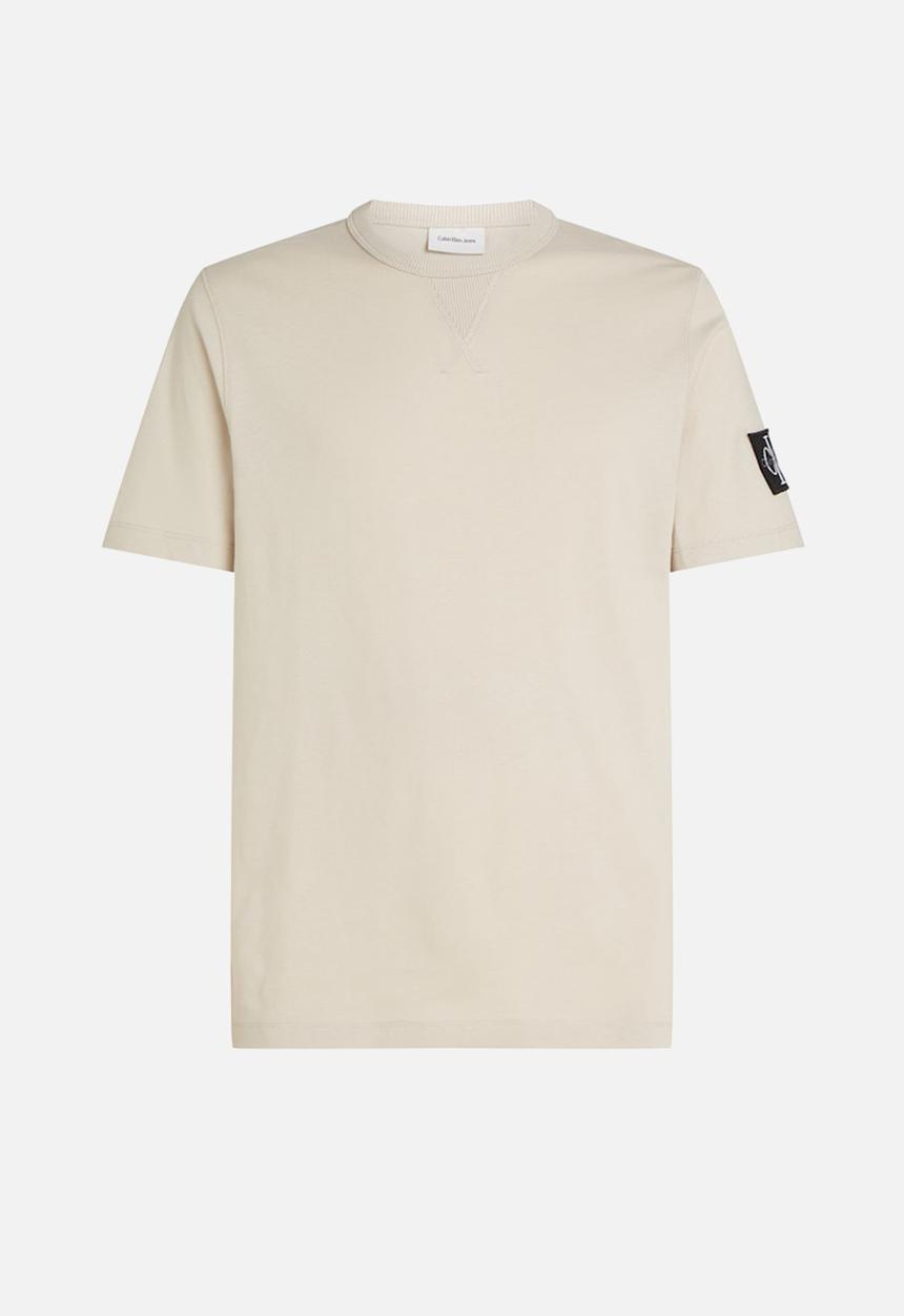 Calvin Klein - Badge Regular Tee - Oatmeal