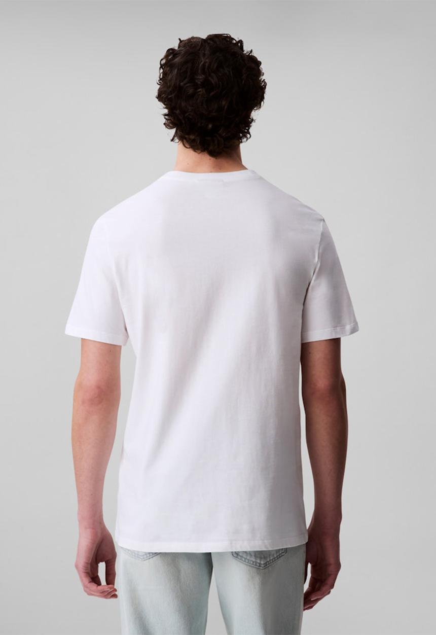 Calvin Klein - Ss Smooth Cttn Solid Vneck Tee - Brilliant White