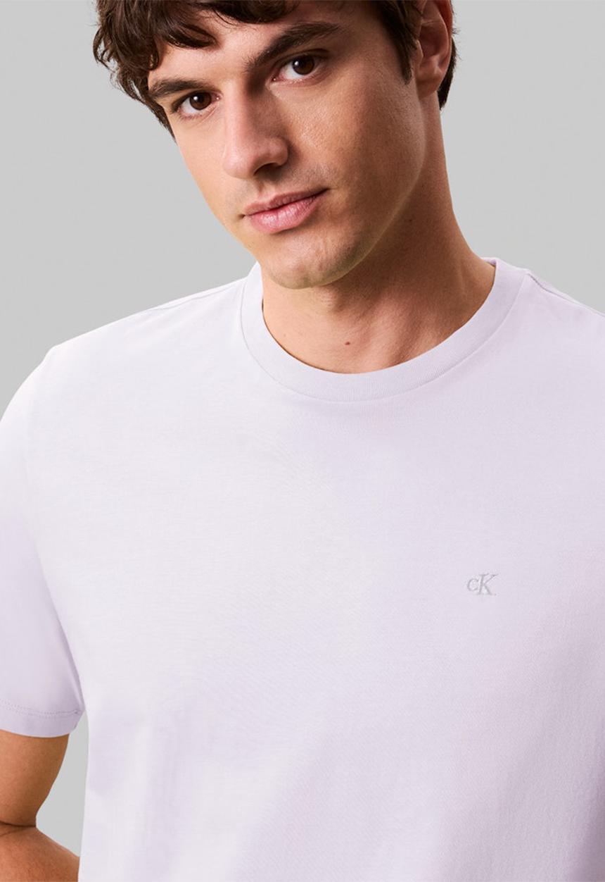 Calvin Klein - Ss Smooth Cttn Solid Crewnk Tee - Brilliant White