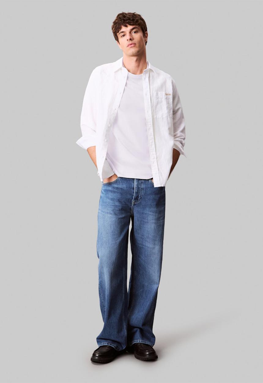 Calvin Klein - Ss Smooth Cttn Solid Crewnk Tee - Brilliant White