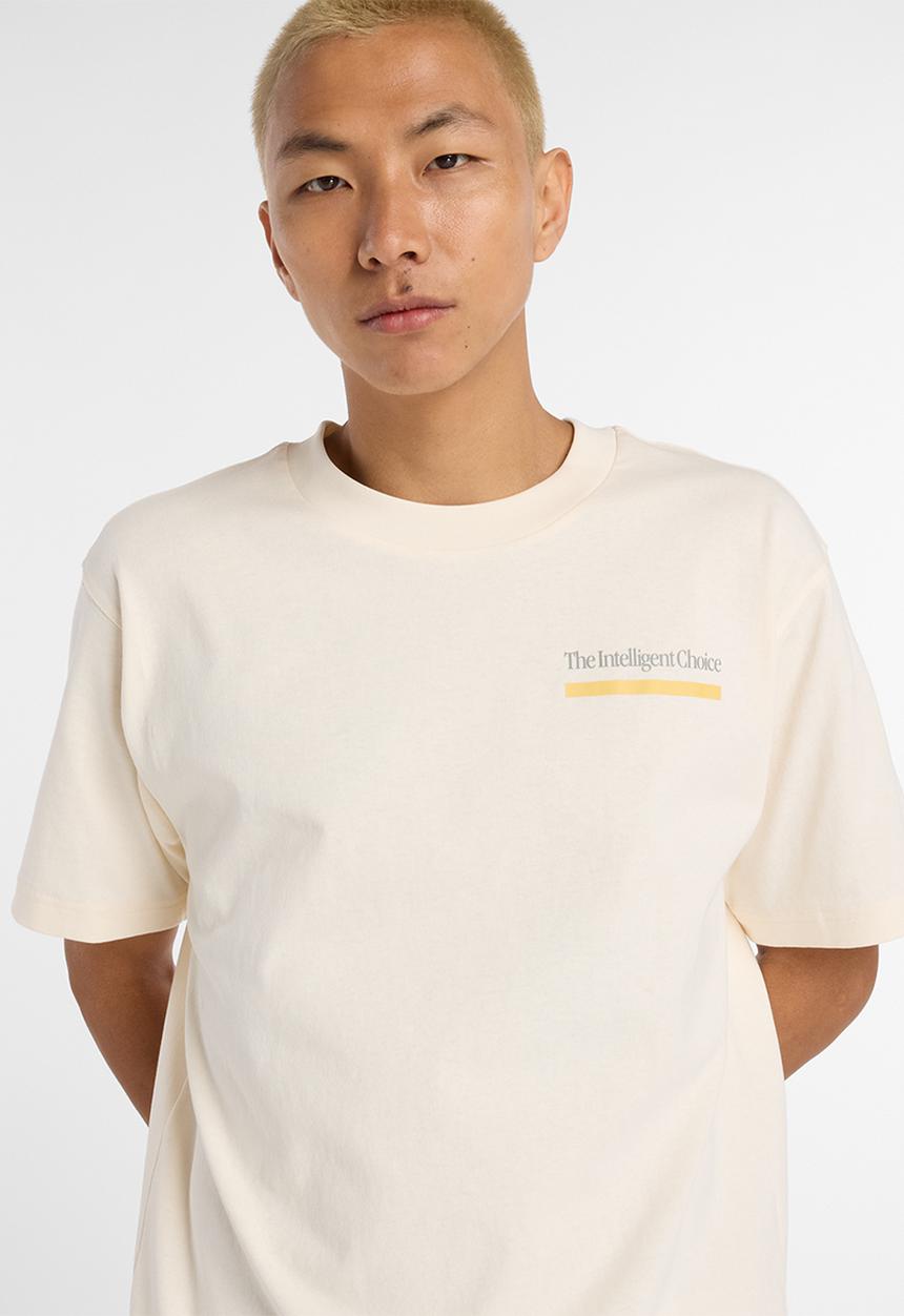 New Balance  - NB Athletics Intelligent Choice Tee - Cream/Multi