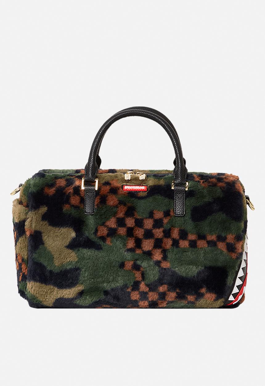 Sprayground - Green 3am fur mini duffel bag- multi
