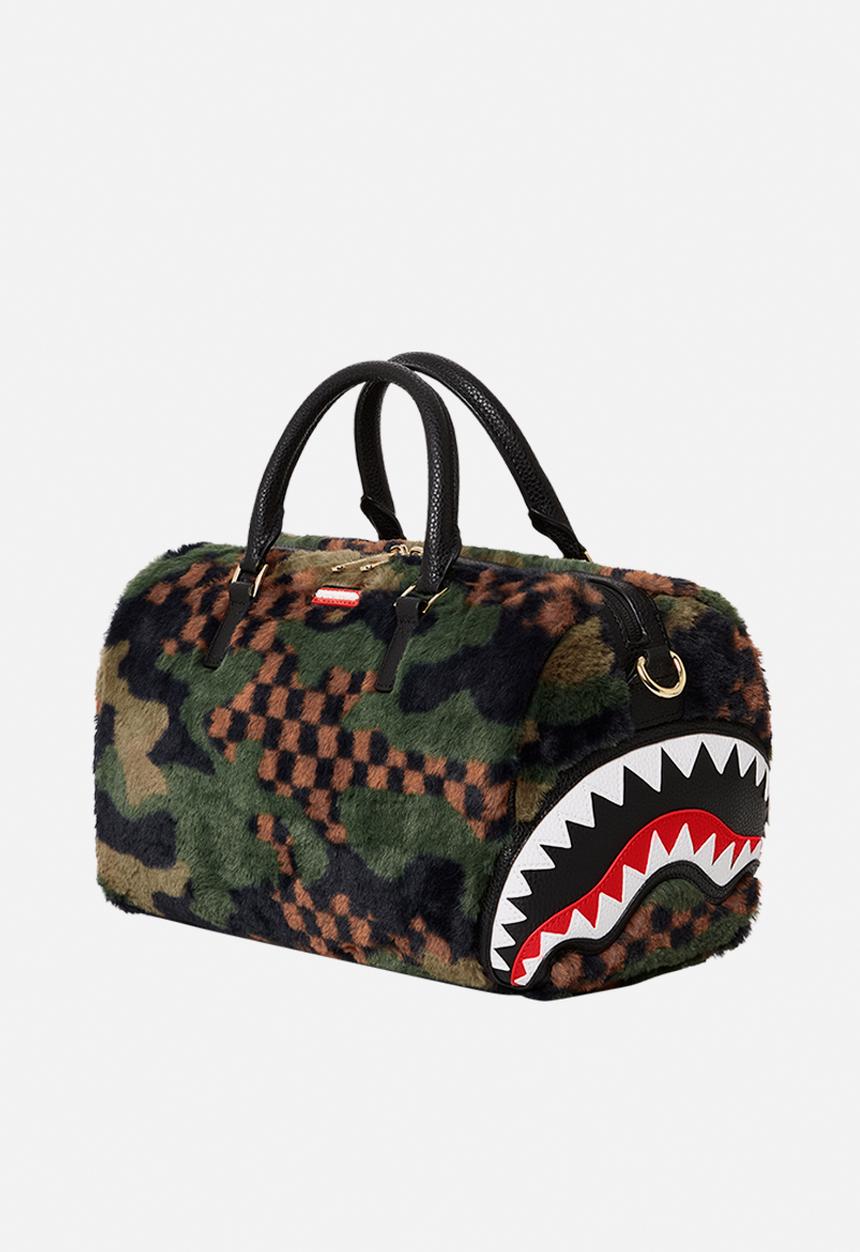 Sprayground - Green 3am fur mini duffel bag- multi