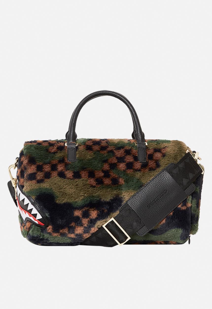 Sprayground - Green 3am fur mini duffel bag- multi
