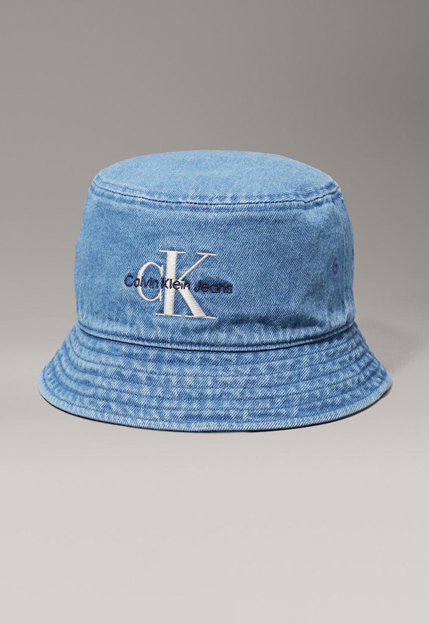 Calvin Klein - Mono Logo Denim Bucket Hat - Vintage Denim