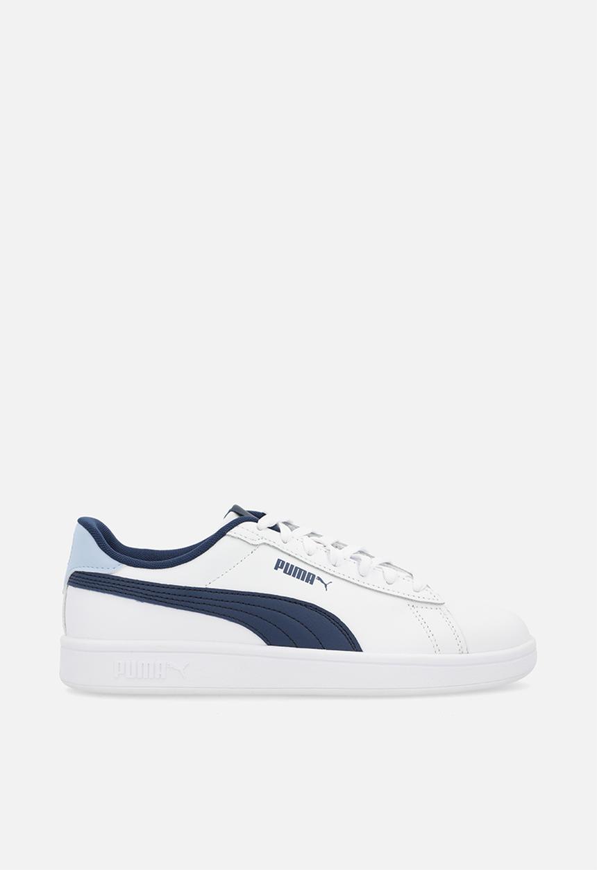 PUMA - Puma Smash 3.0 L Jr-Puma White/Persian Blue/Haute Tropic