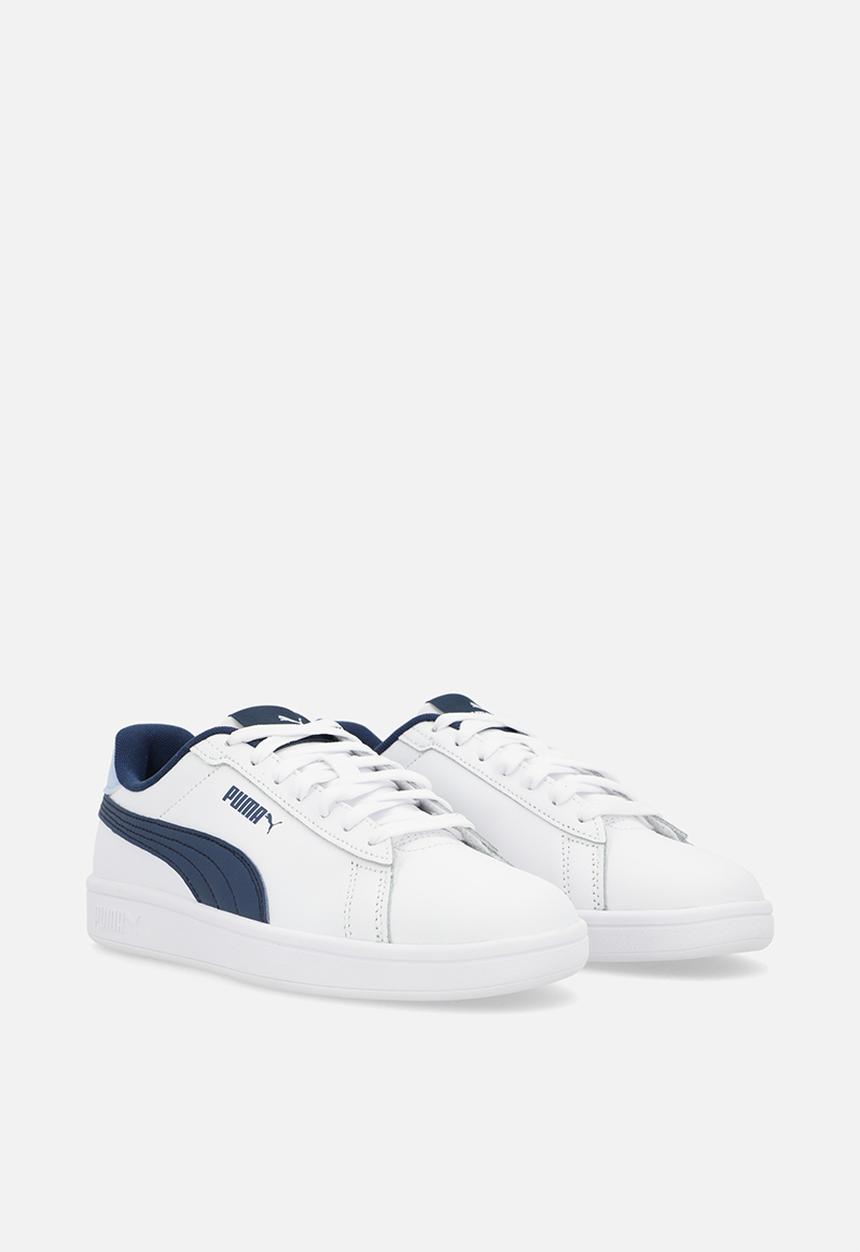 PUMA - Puma Smash 3.0 L Jr-Puma White/Persian Blue/Haute Tropic