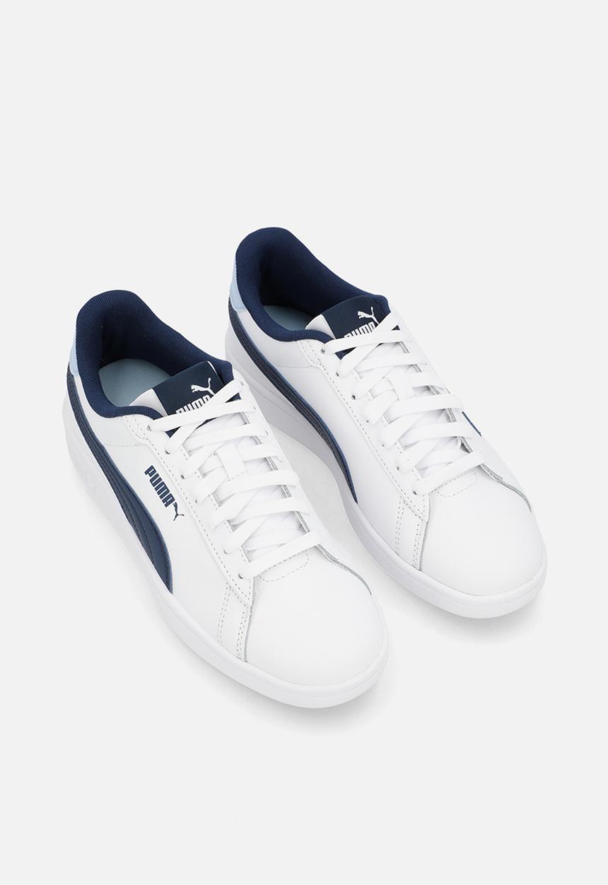 PUMA - Puma Smash 3.0 L Jr-Puma White/Persian Blue/Haute Tropic