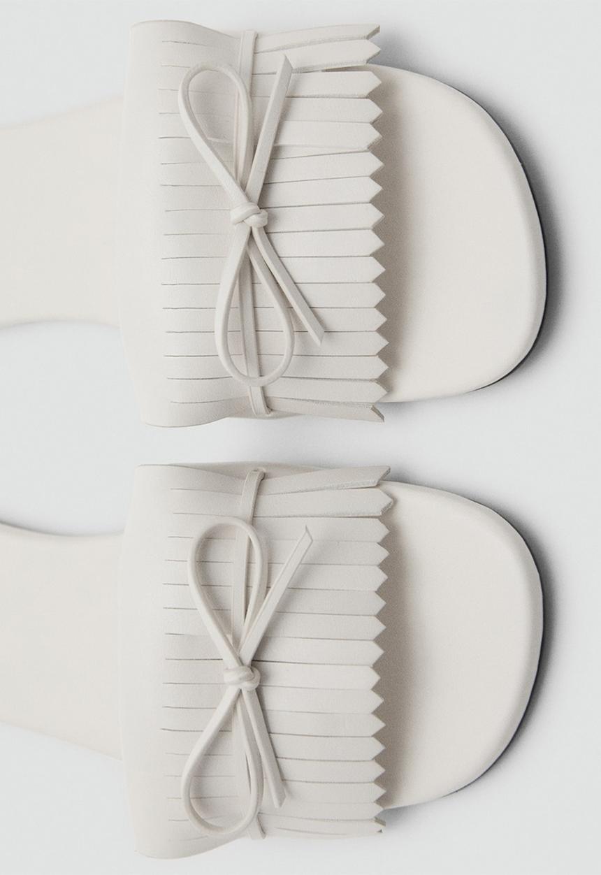 MANGO - Fleco slide - white