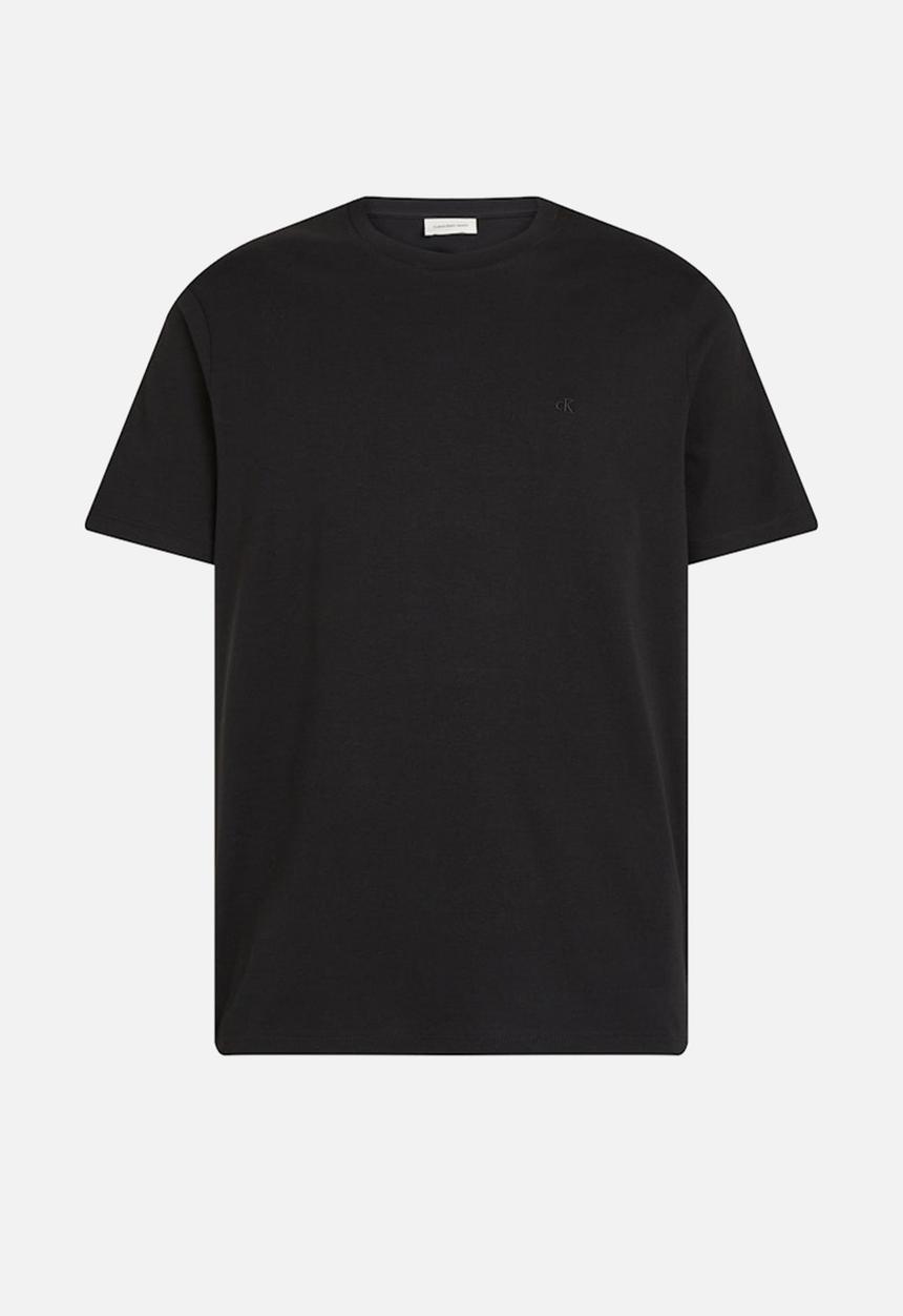 Calvin Klein - Ss Smooth Cttn Solid Crewnk Tee - Black