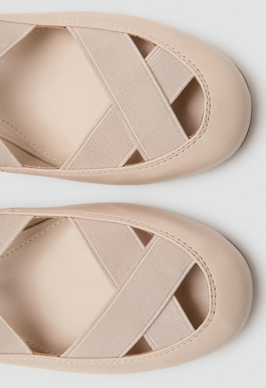 MANGO - Swan pump - light beige