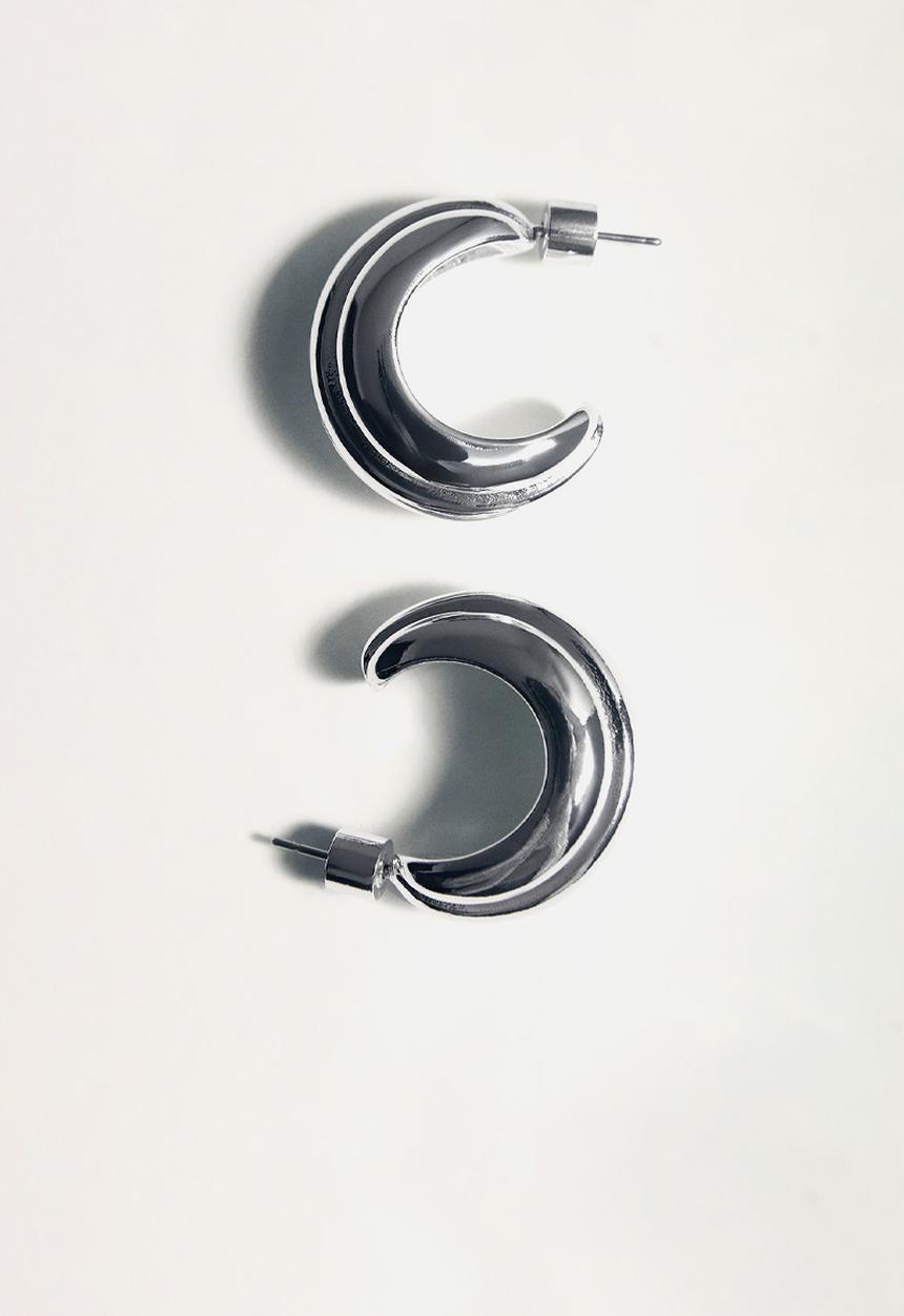 MANGO - Jabel earrings - silver