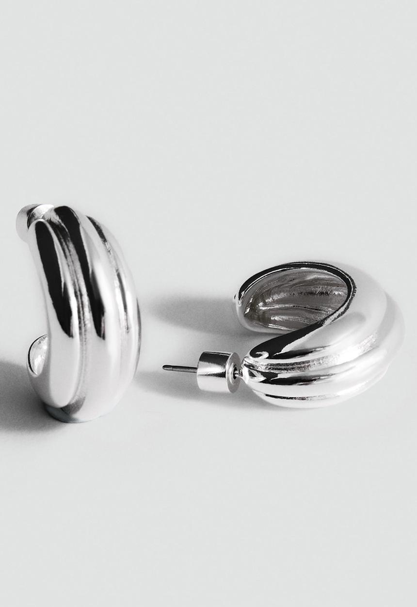 MANGO - Jabel earrings - silver