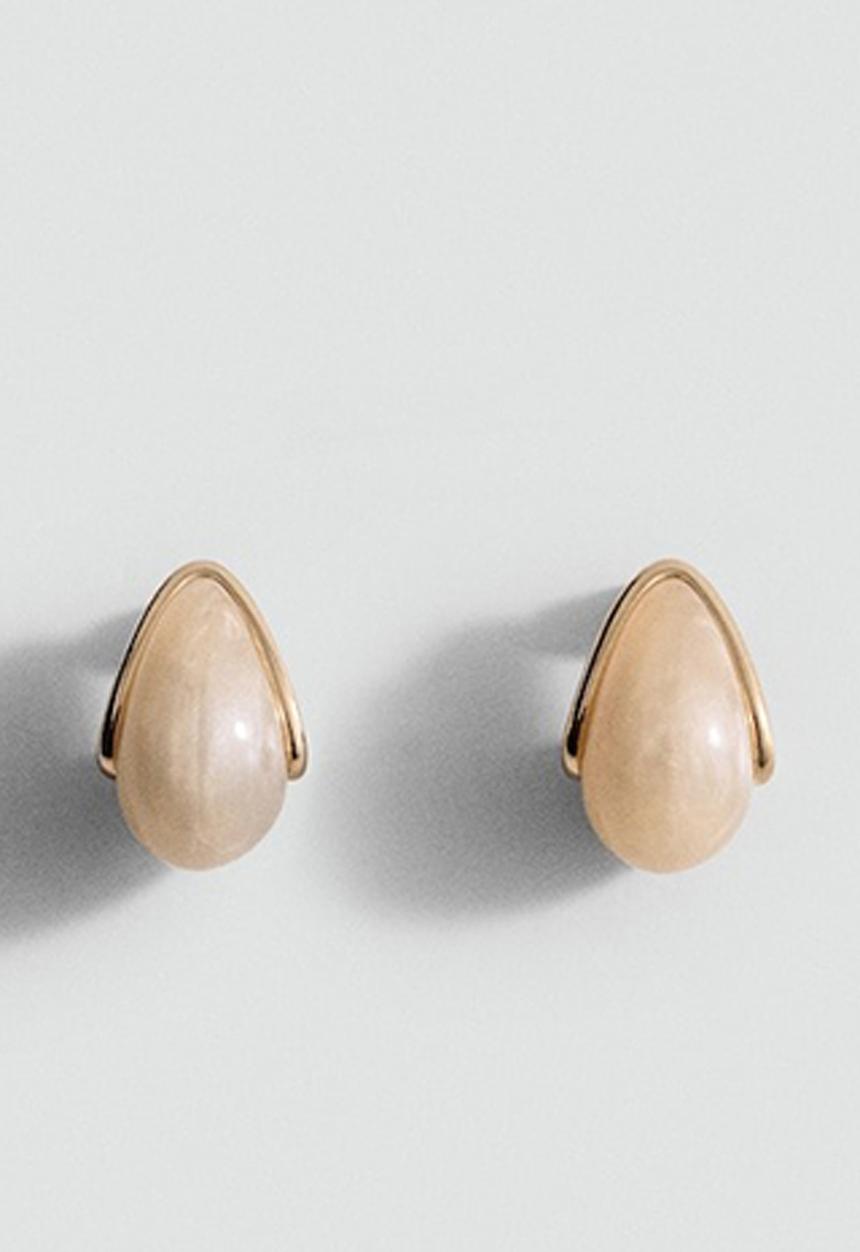 MANGO - Cameron2 earrings - light beige
