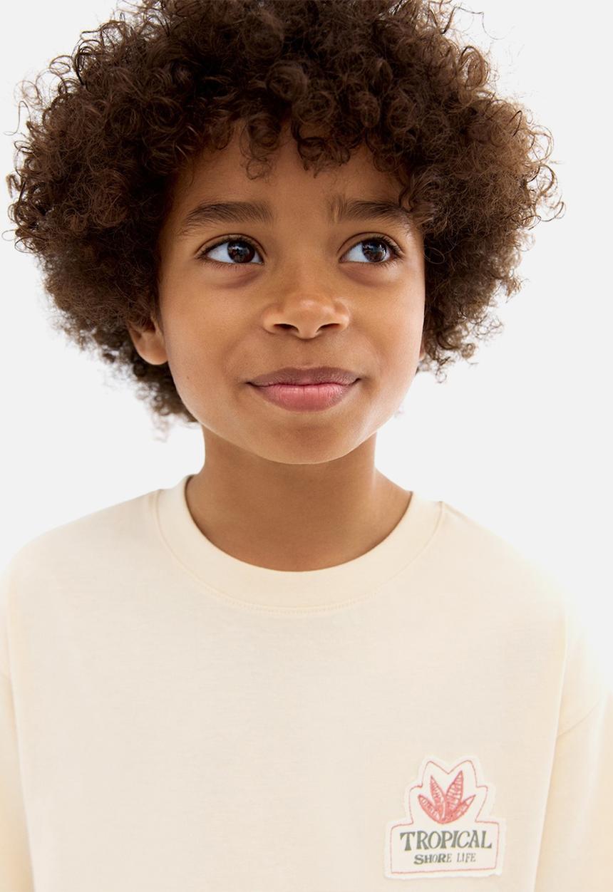 MANGO - T-Shirt Banana - Light/Pastel Brown