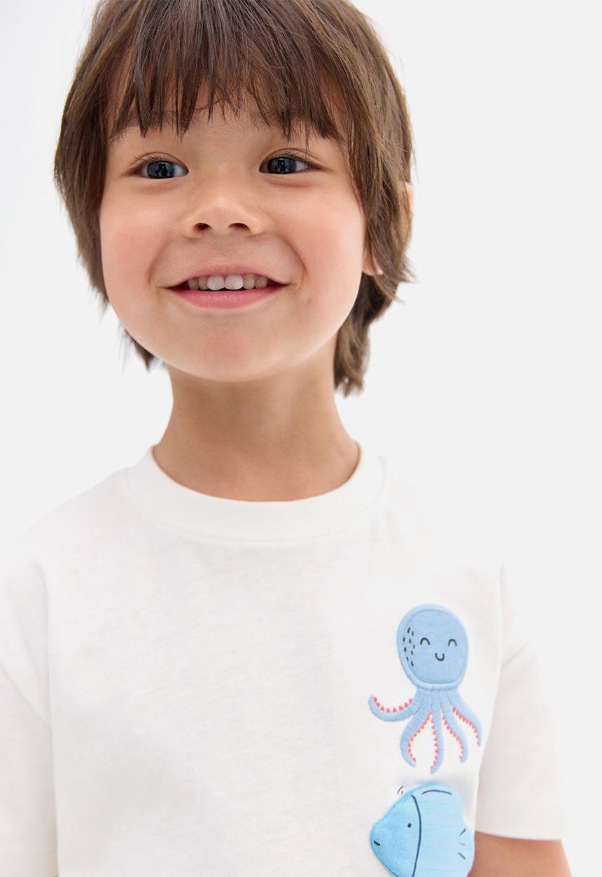 MANGO - T-Shirt Pulpo - White