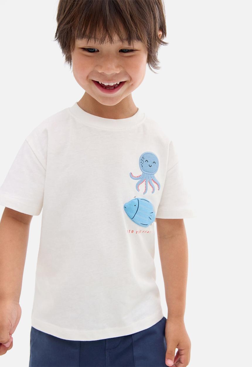 MANGO - T-Shirt Pulpo - White