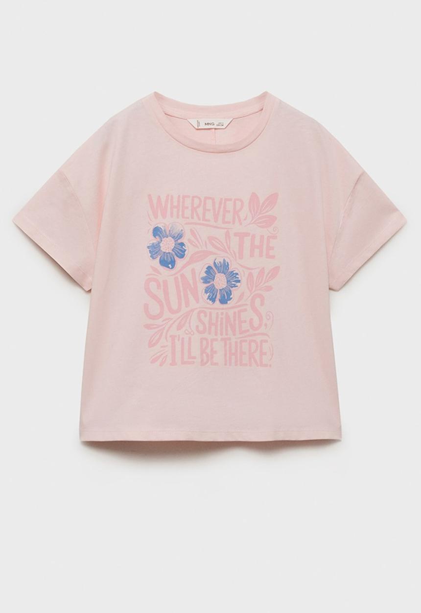 MANGO - T-Shirt Knot - Pink