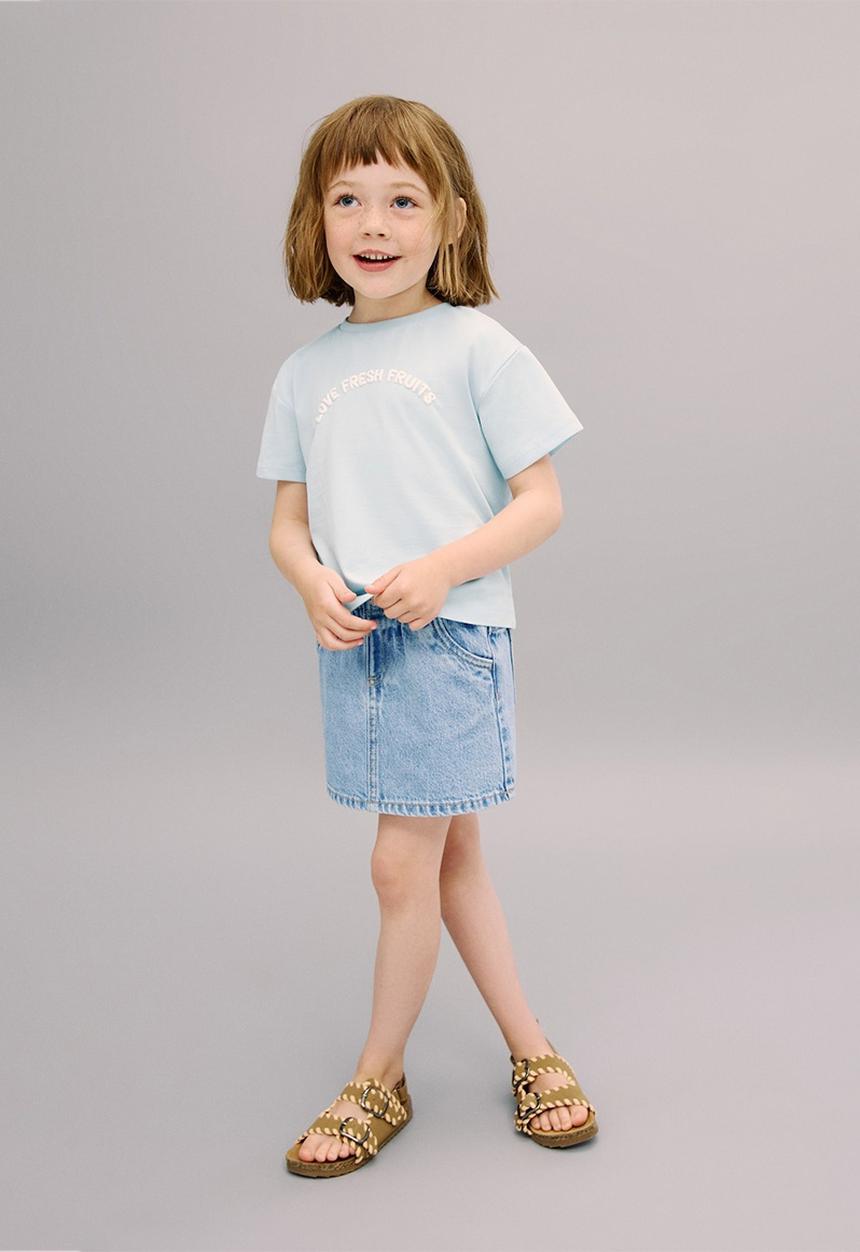 MANGO - Skirt Cindy - Open Blue