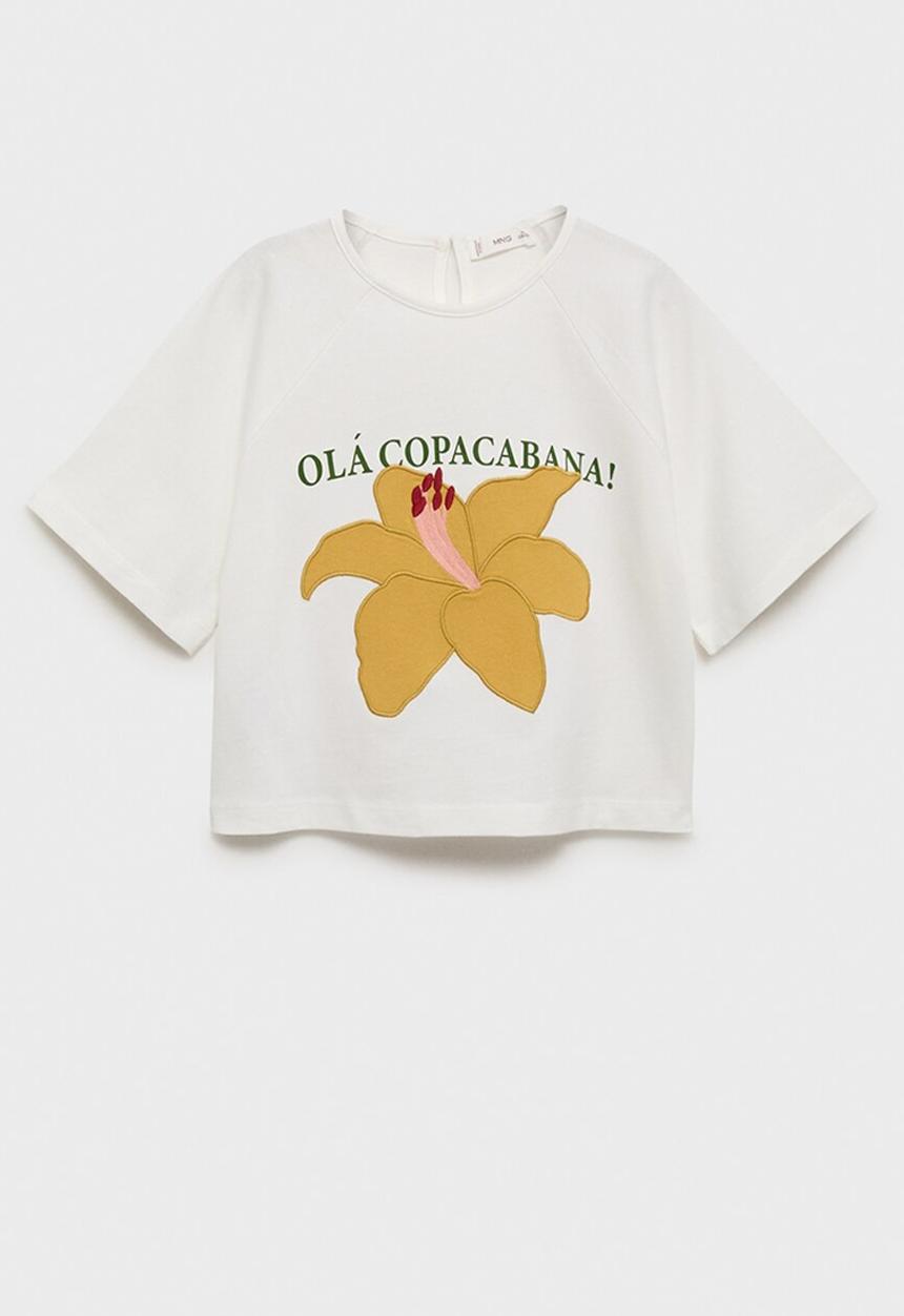 MANGO - T-Shirt Summer - Natural