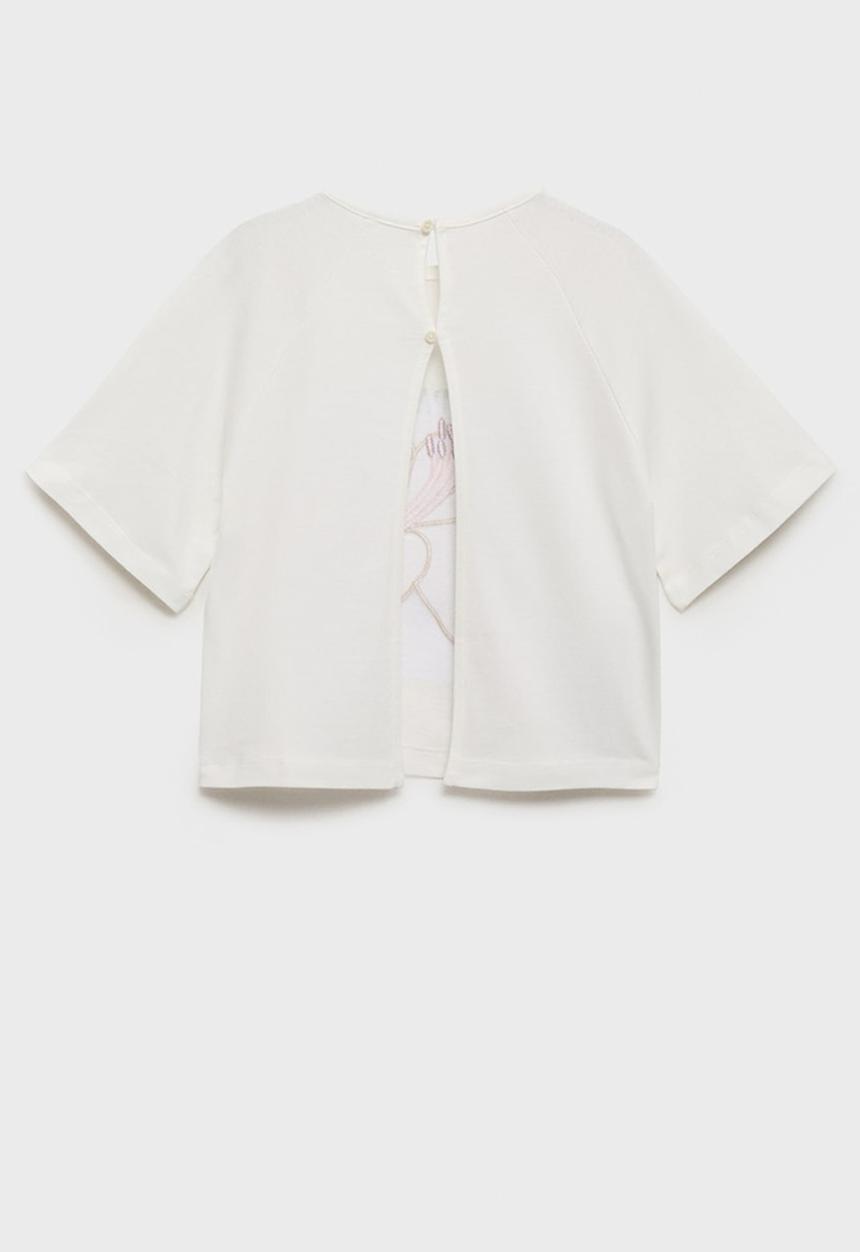 MANGO - T-Shirt Summer - Natural