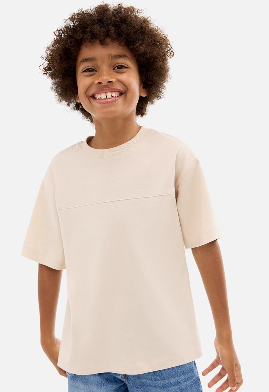 MANGO - T-Shirt Newbamc - Light/Pastel Brown