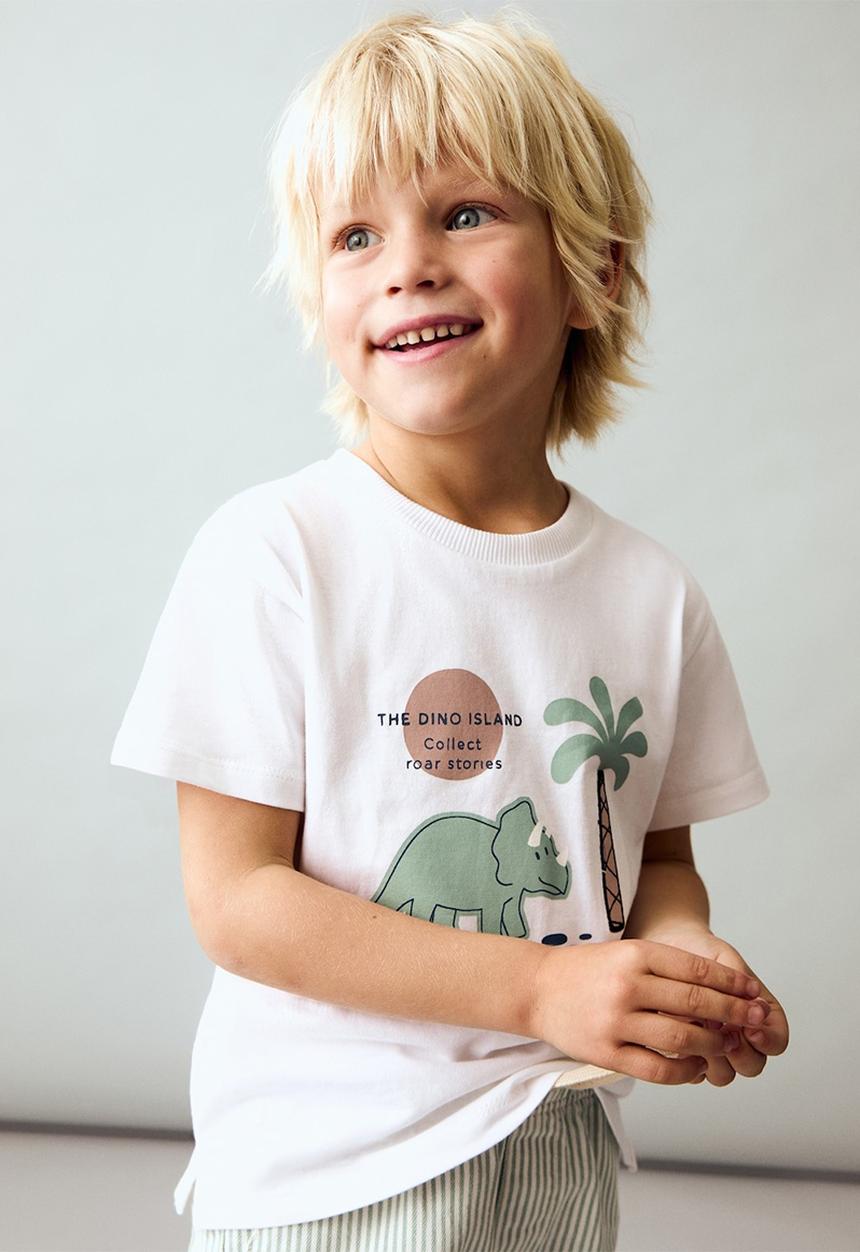 MANGO - T-shirt roar - natural