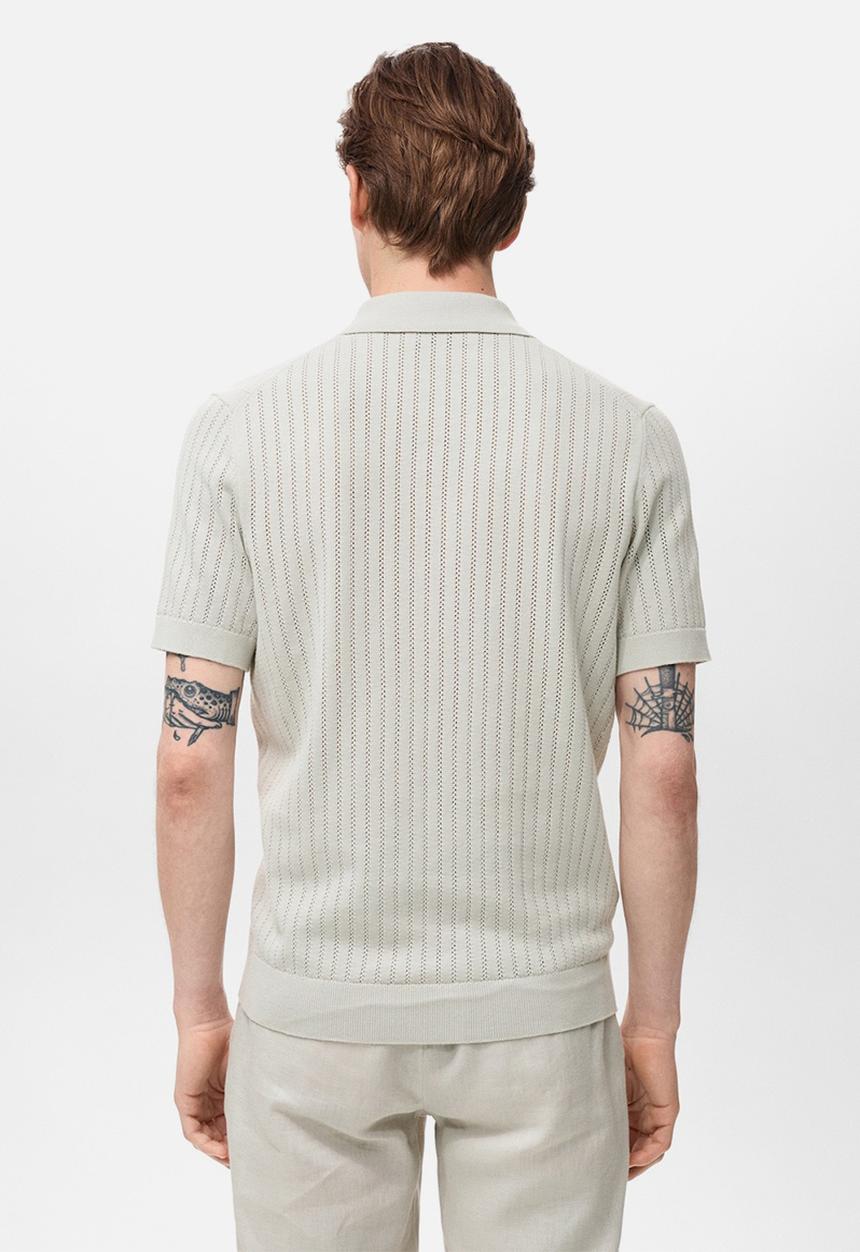 MANGO - Camisa puntet - ice-white