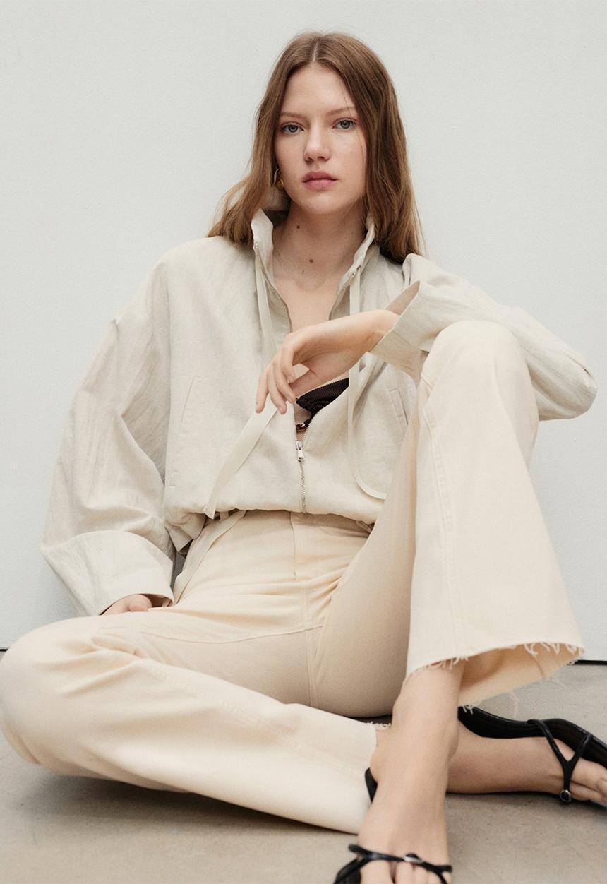 MANGO - Jeans Sienna - Light Beige