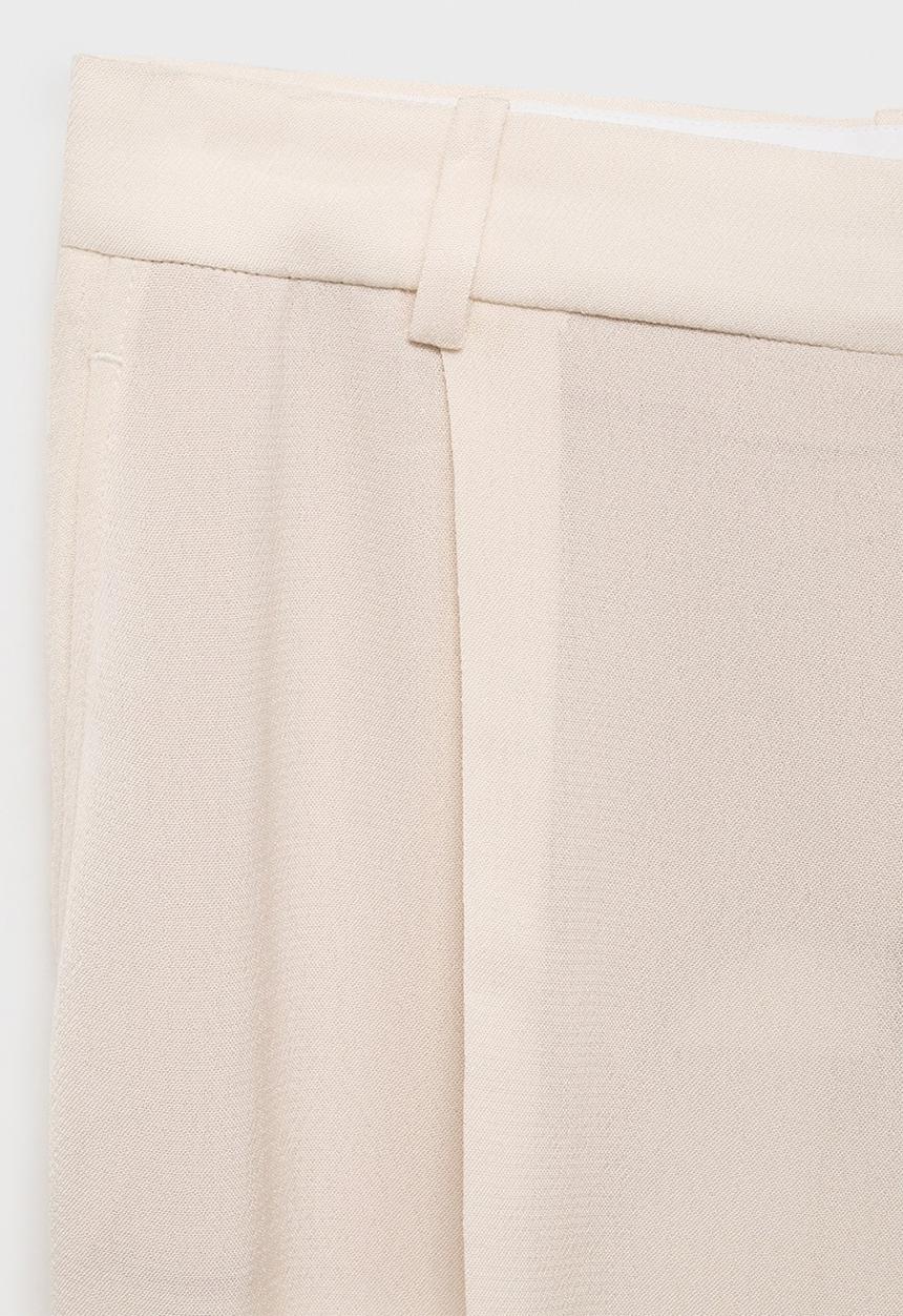 MANGO - Trousers Mire - Light/Pastel Yellow