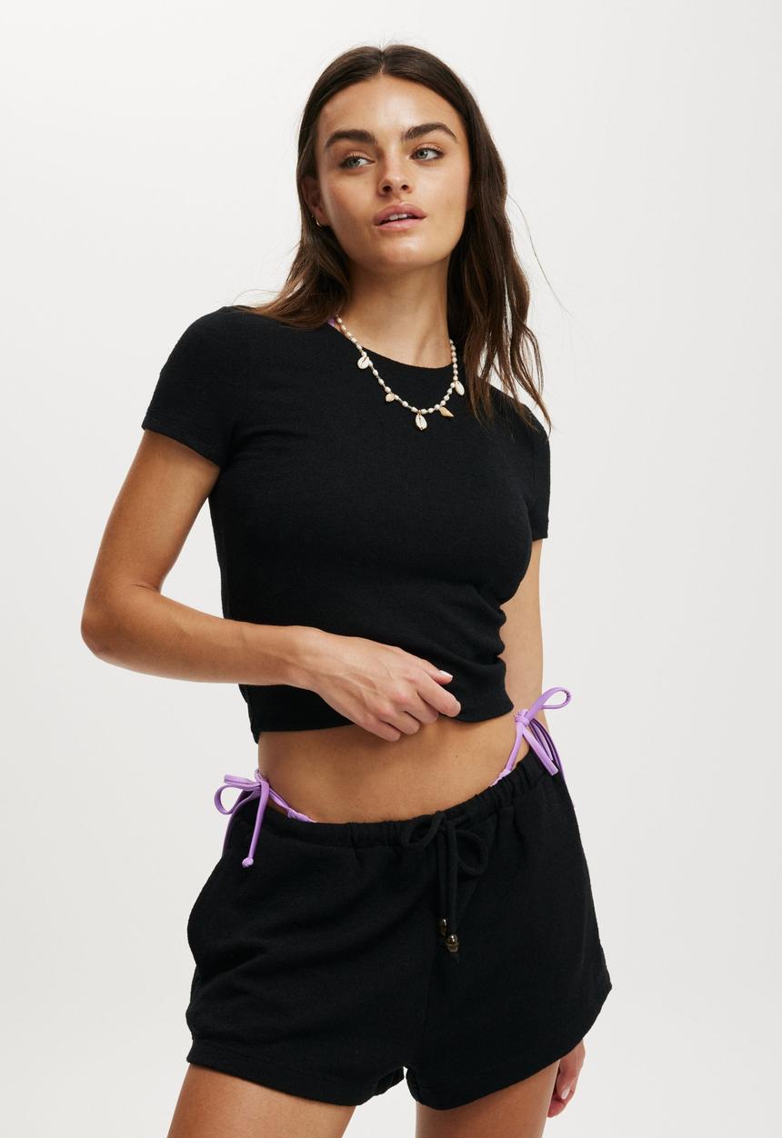 Cotton On - Lightweight Beach Short - Black