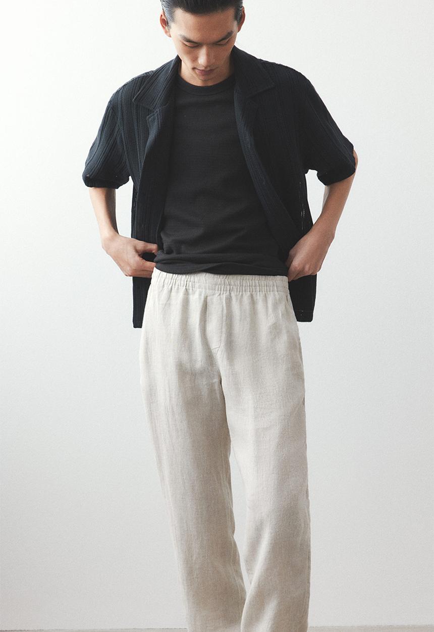 H&M - Regular fit linen trousers - light beige
