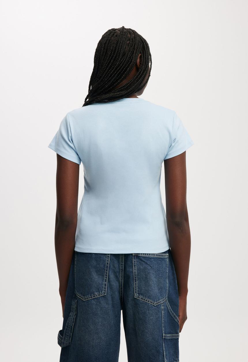 Cotton On - 90s baby tee - serene blue