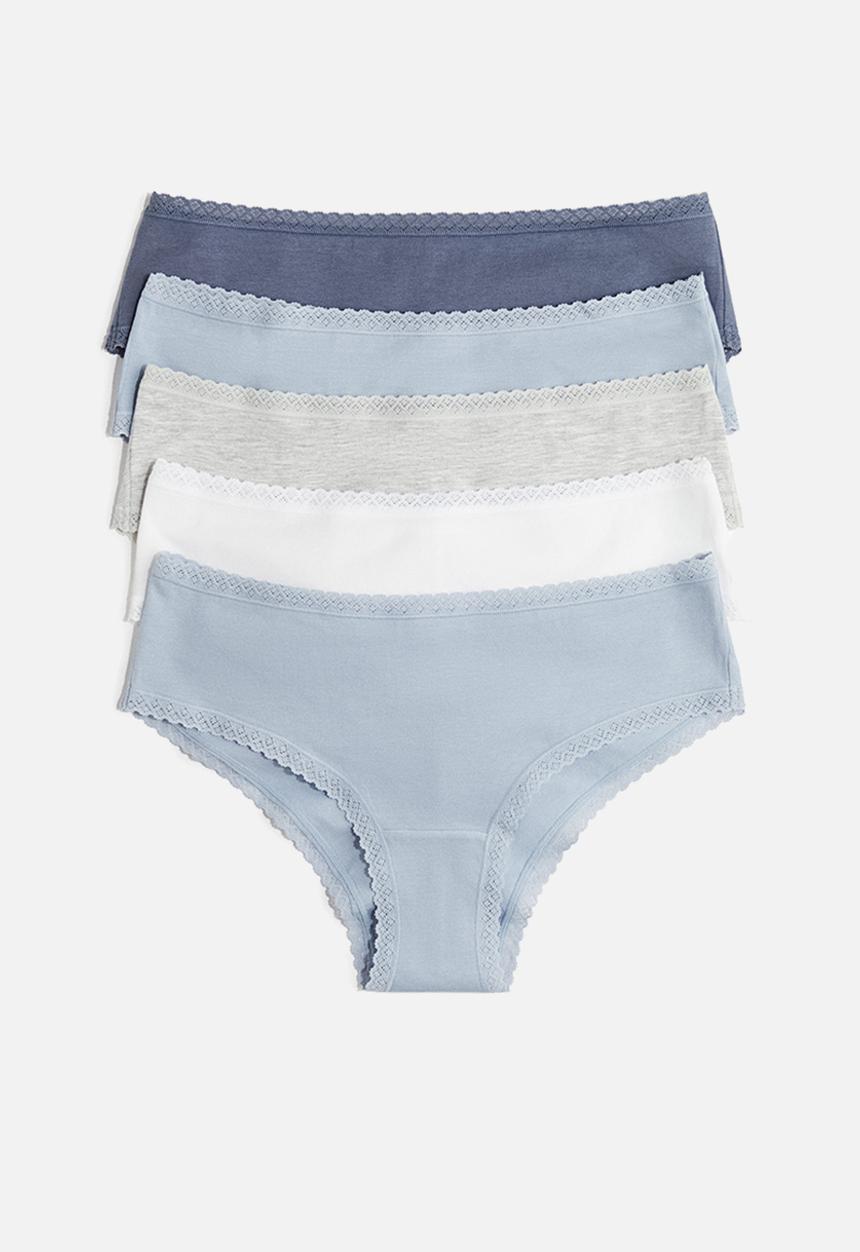 H&M - 5-pack cotton hipster briefs - blue