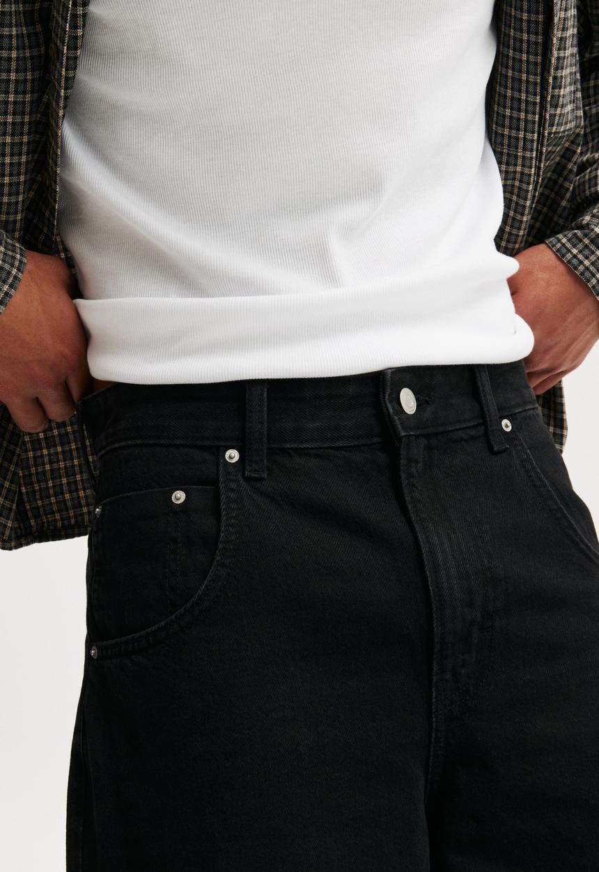 Cotton On - Y2K Super Wide Jort - Dire Black